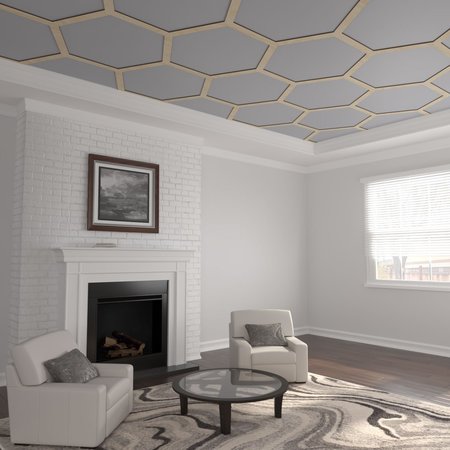 EKENA MILLWORK 81 56W x 47 14H x 38T Large Westmore Decorative Fretwork Wood Ceiling Panels, Birch CELW82X47X0375WSTBI